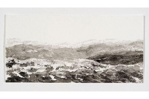 Making Space VIII, encre sur papier Strathmore Watercolour, 12x6p.